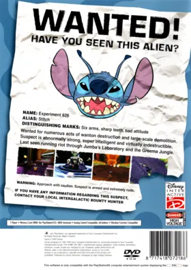 Disney's Stitch - Experiment 626 (Korea) box cover back